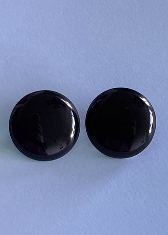 80's Black Chunky Earrings