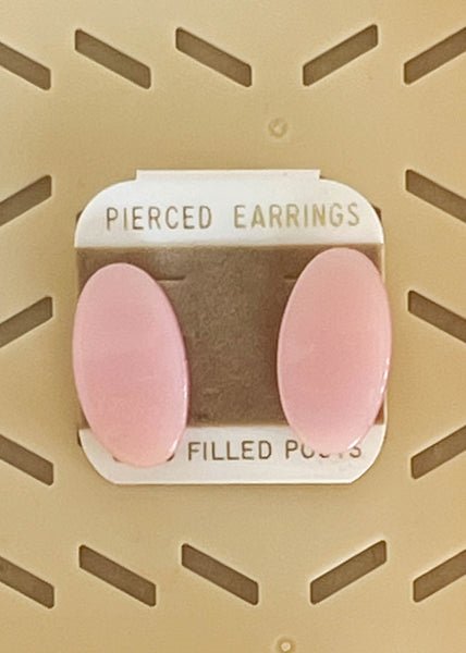 Y2k Baby Pink Oval Earrings