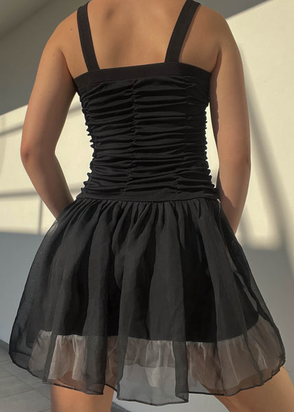 Y2k Black & White Fairy Dress (M)