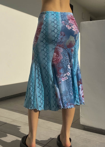 Mia Y2k Printed Midi Skirt (S)