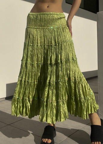 Lime Sequin Maxi (S)