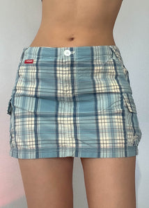 Plaid Cargo Mini Skirt (M)