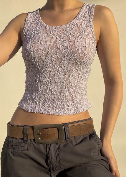 90's Lavender Lace Tank (S)