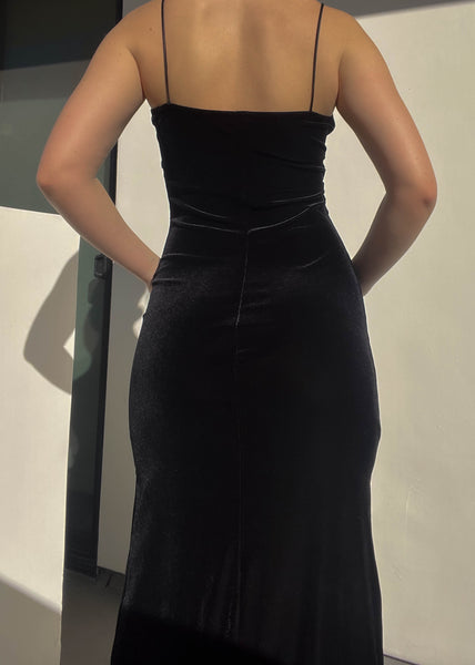 Sienna 90’s Black Velvet Maxi (S)