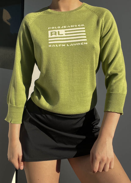 Green RL Flag Knit (M)