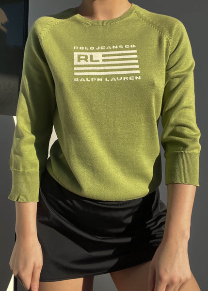 Green RL Flag Knit (M)