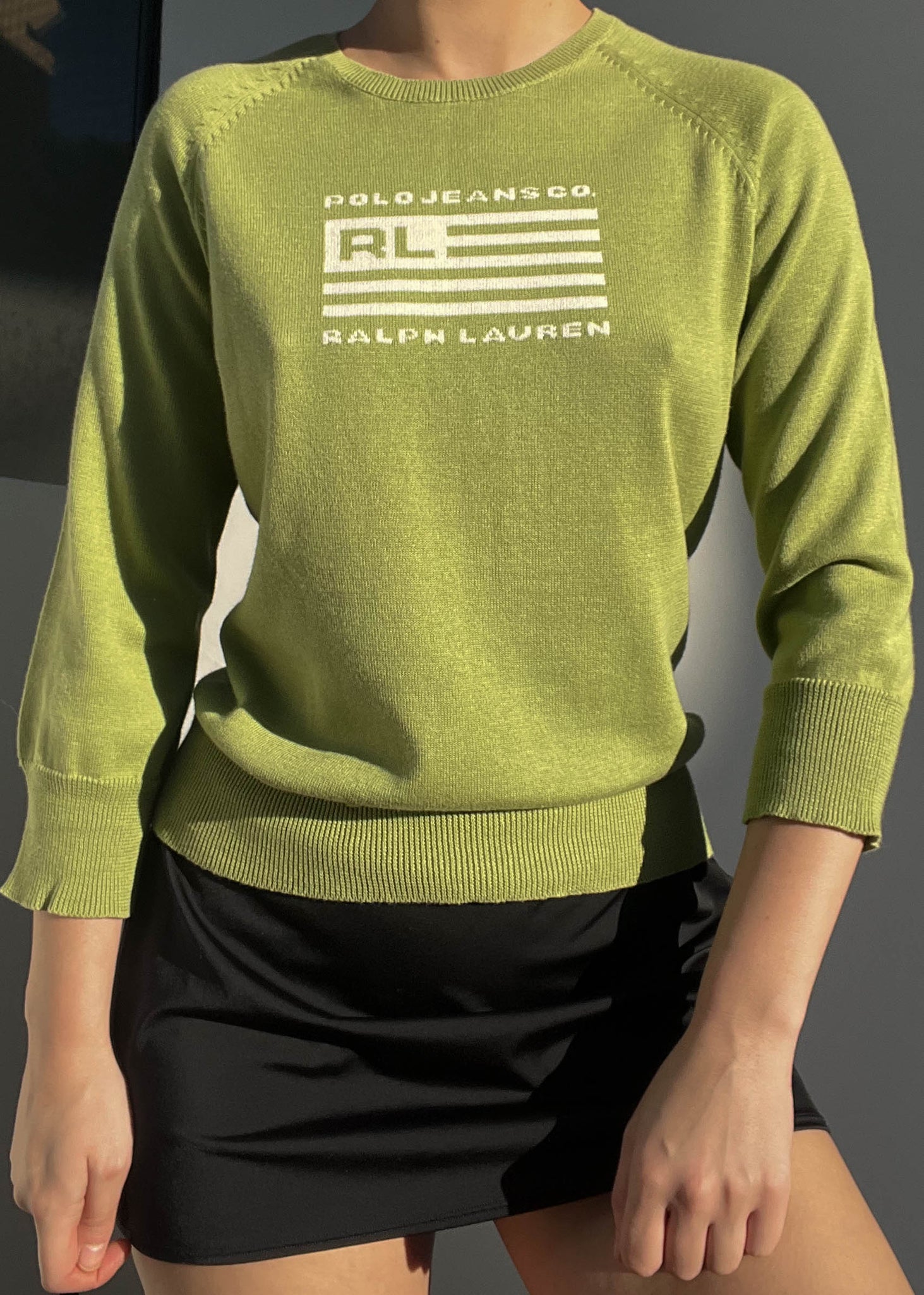 Green RL Flag Knit (M)