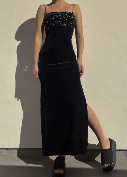 Sienna 90’s Black Velvet Maxi (S)