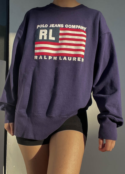 Dark Purple 90's RL Crew (L)