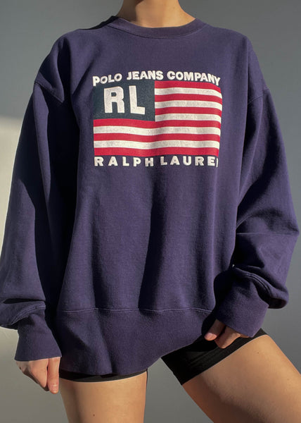 Dark Purple 90's RL Crew (L)