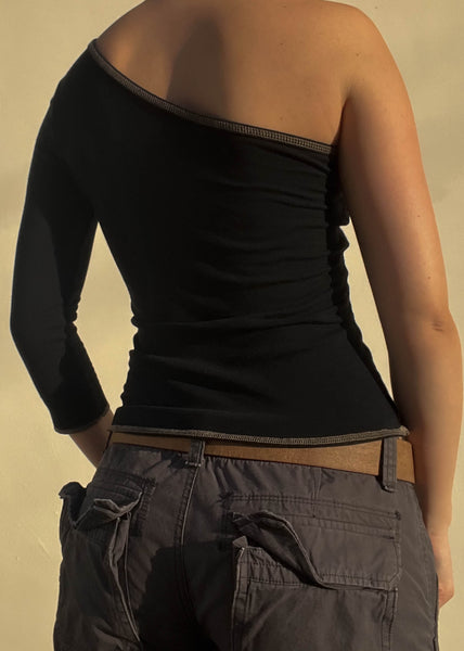 90's Single Sleeve Cut-Out Top (S)