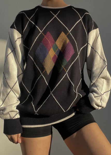 Bachrach 90's Argyle Knit (L)