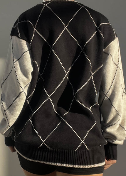 Bachrach 90's Argyle Knit (L)