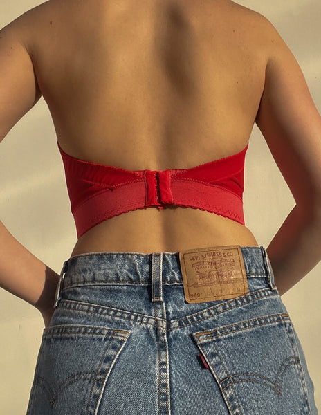 80's VS Red Bustier Top (36B)