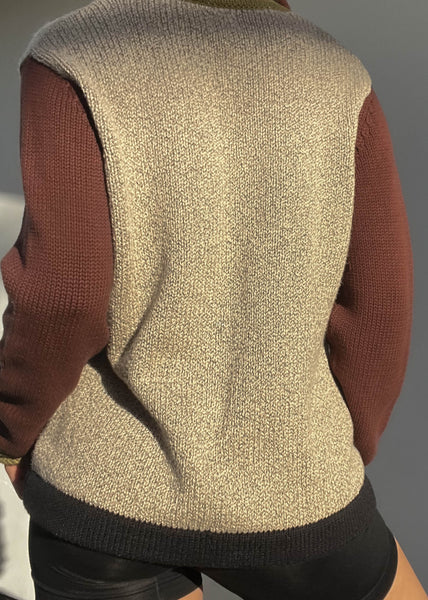 Clare Color-Block Cardigan (M)