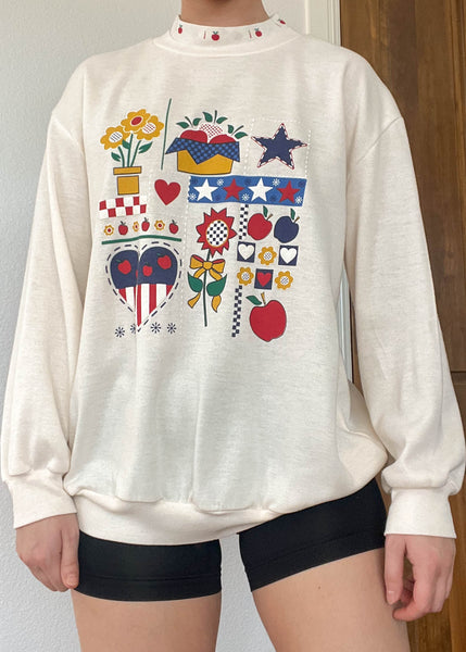 80's Apple Picking Pullover (M)