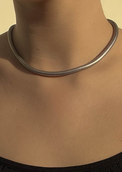 Classic 90's Silver Choker