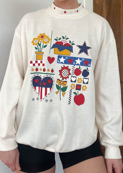 80's Apple Picking Pullover (M)