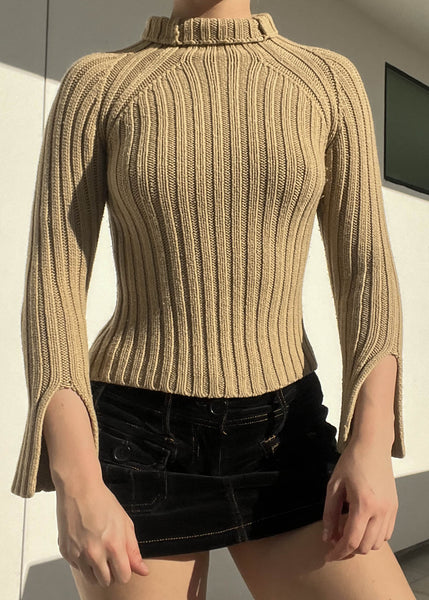 Piper 90's Tan Knit (XS-S)