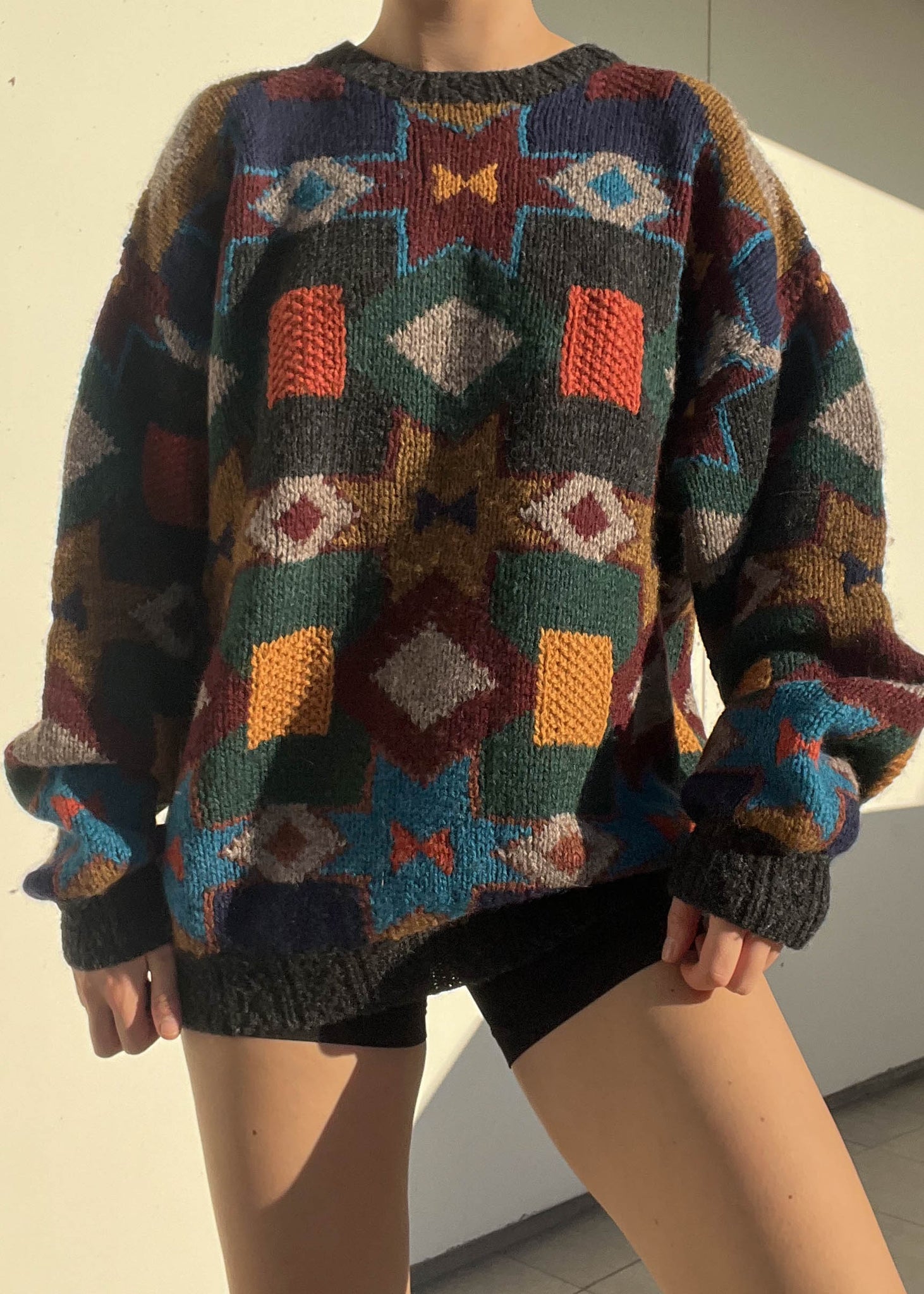 Elijah 80's Patterned Sweater (L)