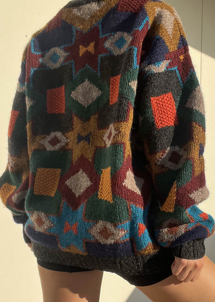 Elijah 80's Patterned Sweater (L)