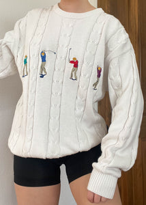 Embroidered Golfers Knit (L)