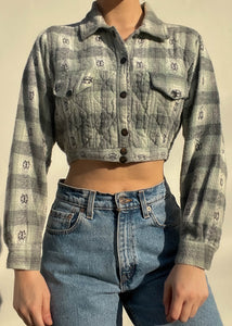 80's Plaid Snap Top (XS-S)