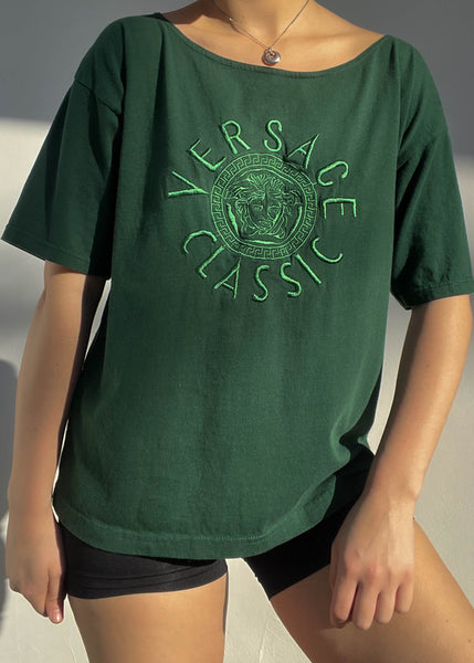 90's Green Bootleg Versace Tee (L)