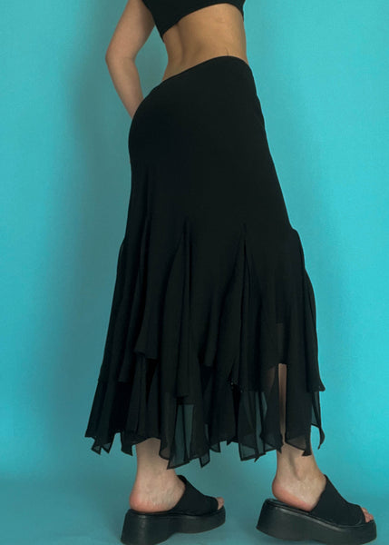 Y2k Mermaid Maxi Skirt (S-M)
