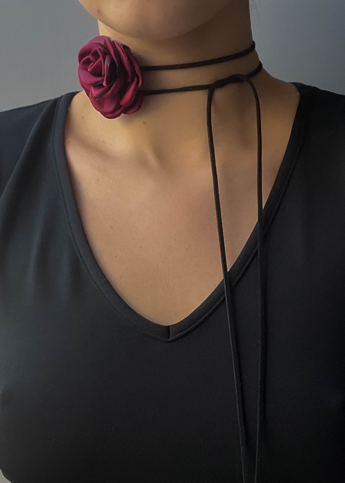 Rose Tie Choker