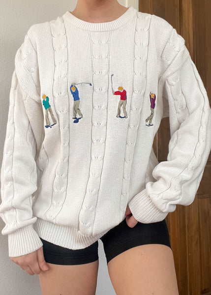 Embroidered Golfers Knit (L)