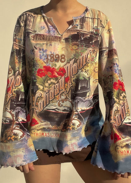 Cecilia Graphic Bell Sleeve (XL)