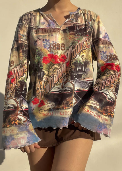 Cecilia Graphic Bell Sleeve (XL)