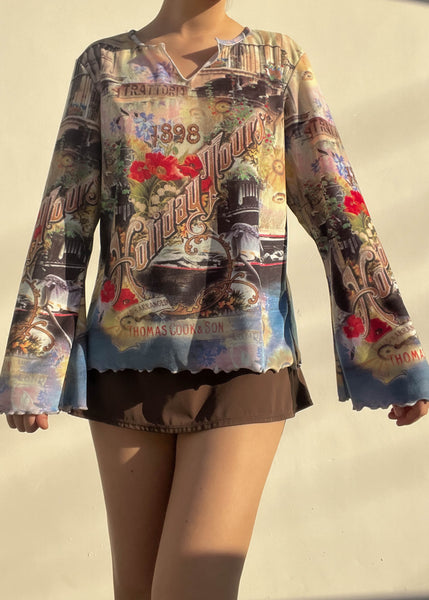 Cecilia Graphic Bell Sleeve (XL)