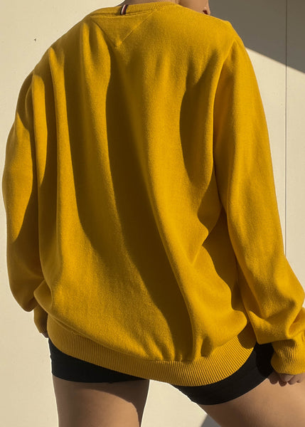 90's Mustard Tommy Knit (L)