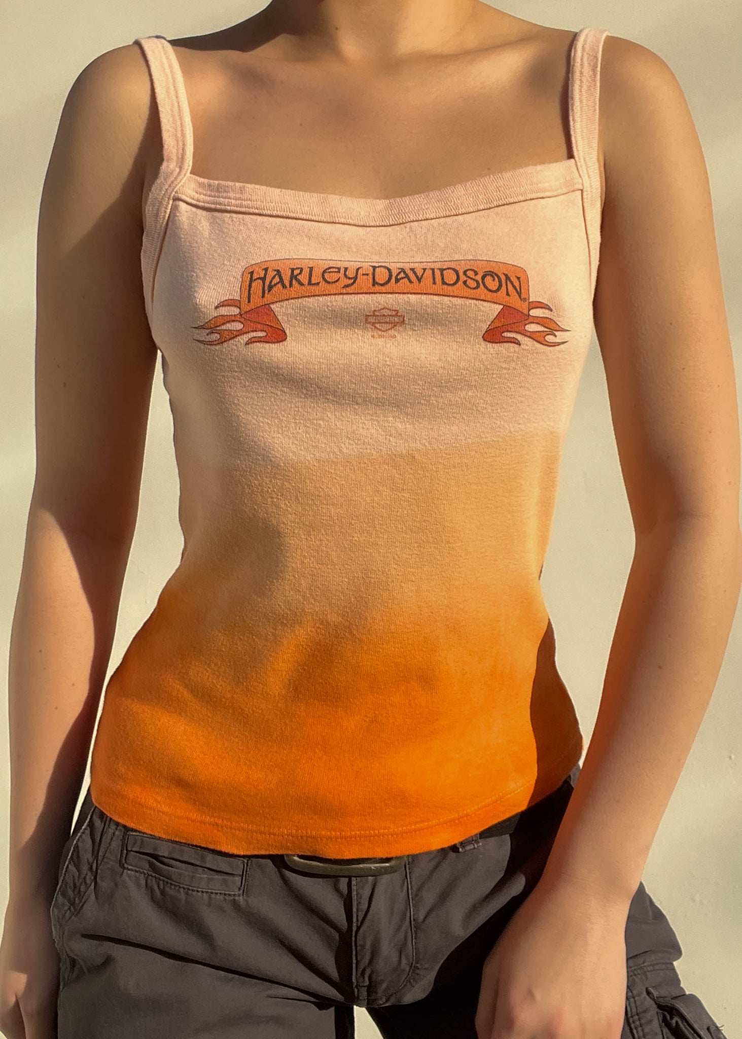 Gradient Peachy Harley Tank (S-S/M)