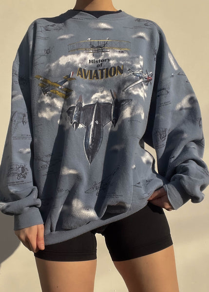 90's Aviation Crewneck (L)