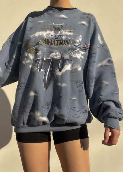 90's Aviation Crewneck (L)