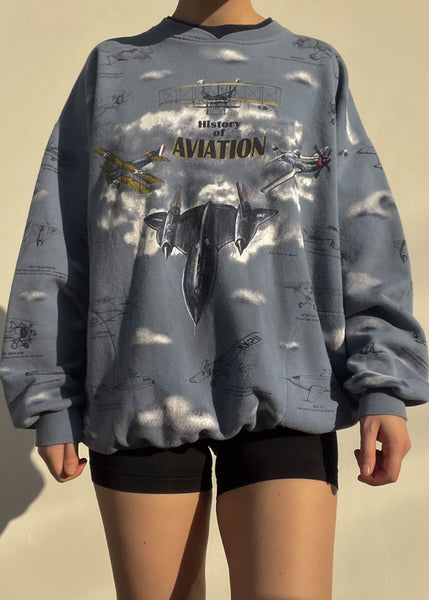 90's Aviation Crewneck (L)