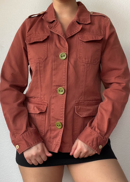Y2k Burnt Orange Blazer (M)