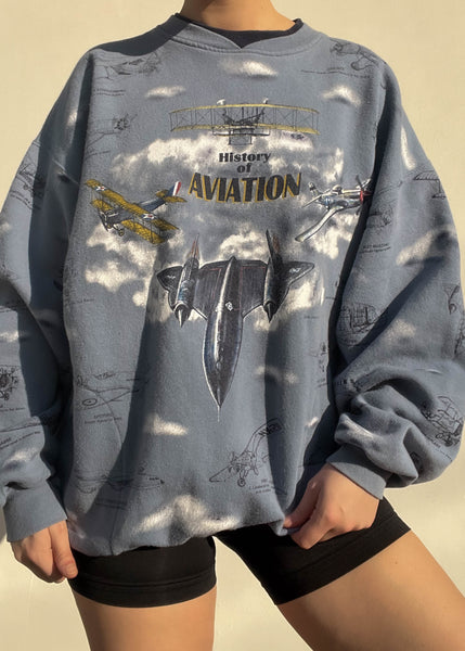 90's Aviation Crewneck (L)
