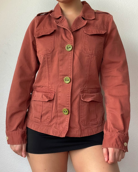 Y2k Burnt Orange Blazer (M)