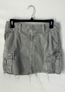 Y2k Gray Cargo Mini Skirt (M)