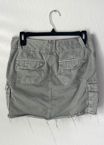 Y2k Gray Cargo Mini Skirt (M)