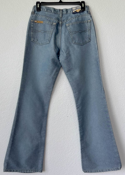 Y2k Blue Asphalt Flared Jeans