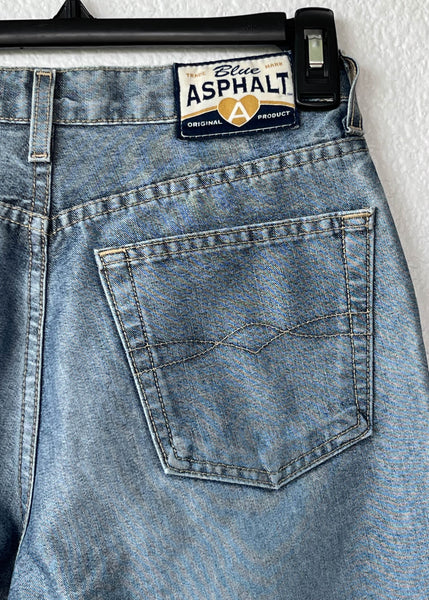 Y2k Blue Asphalt Flared Jeans