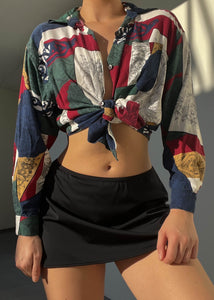 80's Patterned Button Down (S-M)