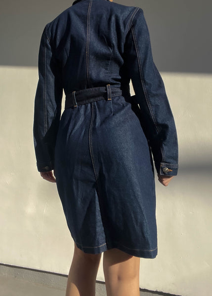 Denim Button Down Dress (M)