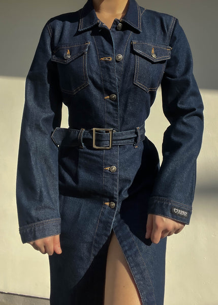 Denim Button Down Dress (M)