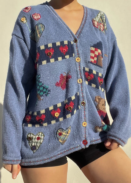 Teddy Button Cardigan (M-L)